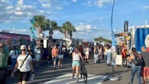 People enjoying a festival at Albert Whitted Park