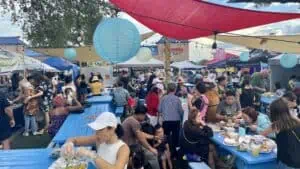 People at an outdoor market