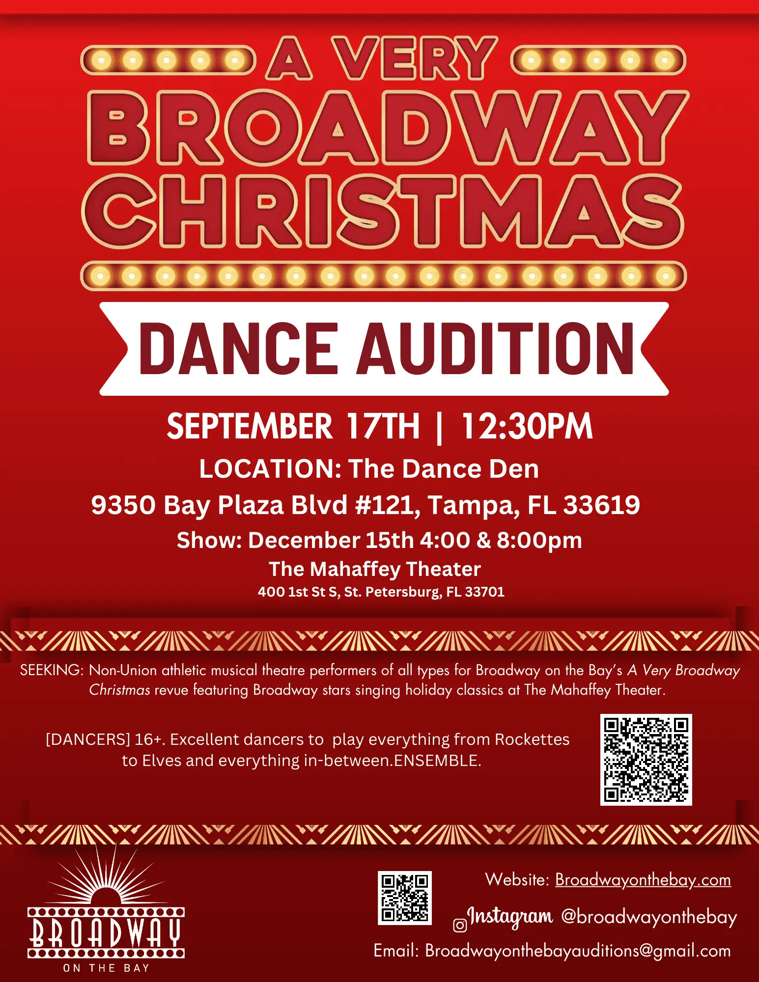 Audition for "A Very Broadway Christmas" I Love the Burg