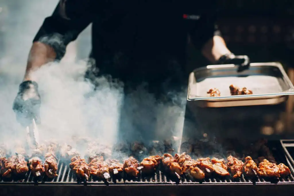 Pitmaster grilling chicken