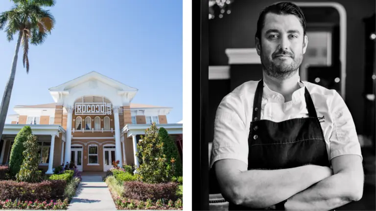 The exterior of Rococo, and their new chef