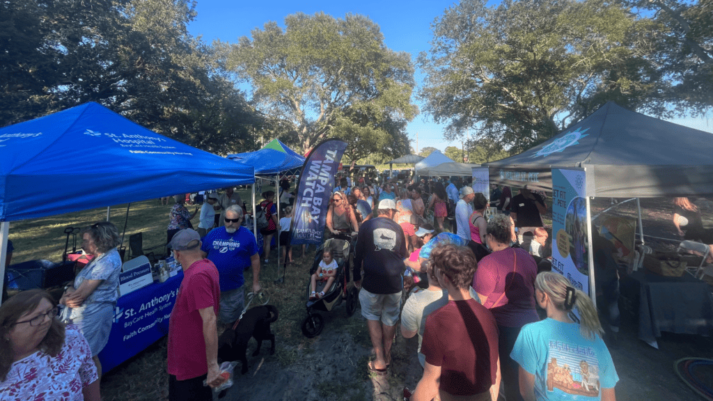 People at a community festival