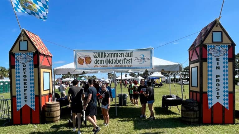 People at a beer festival