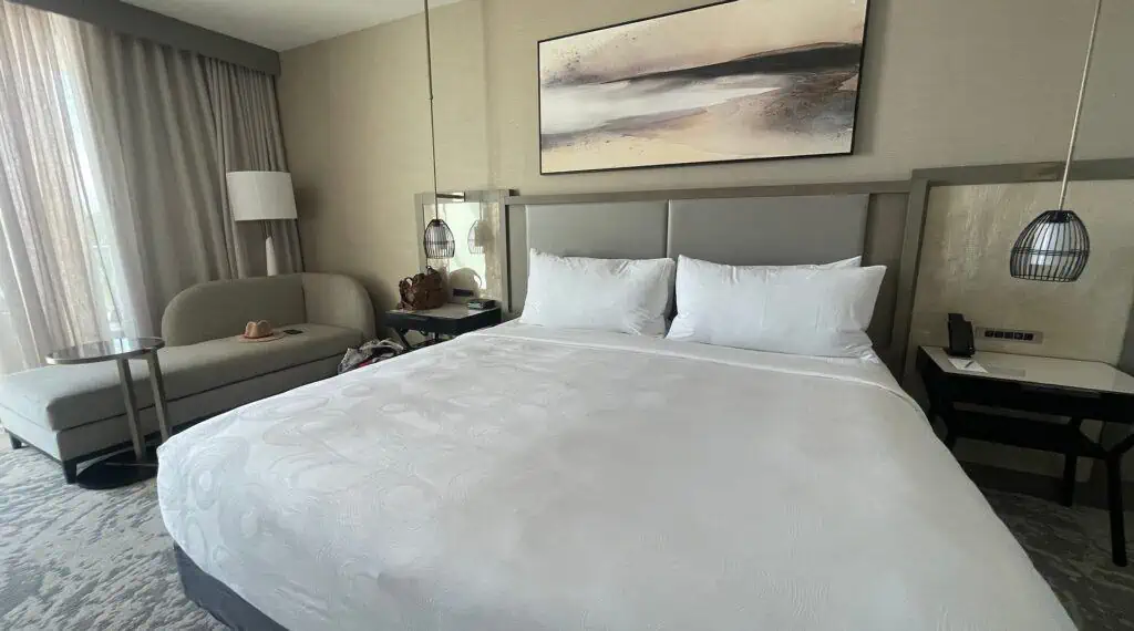 a suite inside a beachfront hotel