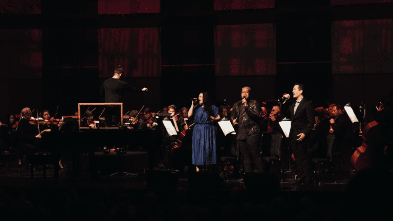 An orchestra performing at The Mahaffey