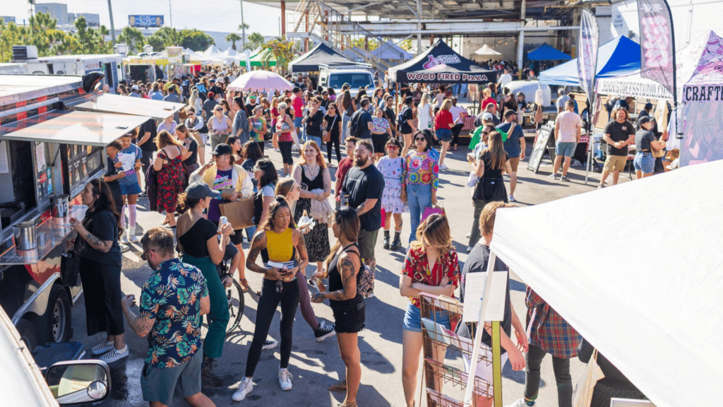 People at an outdoor market