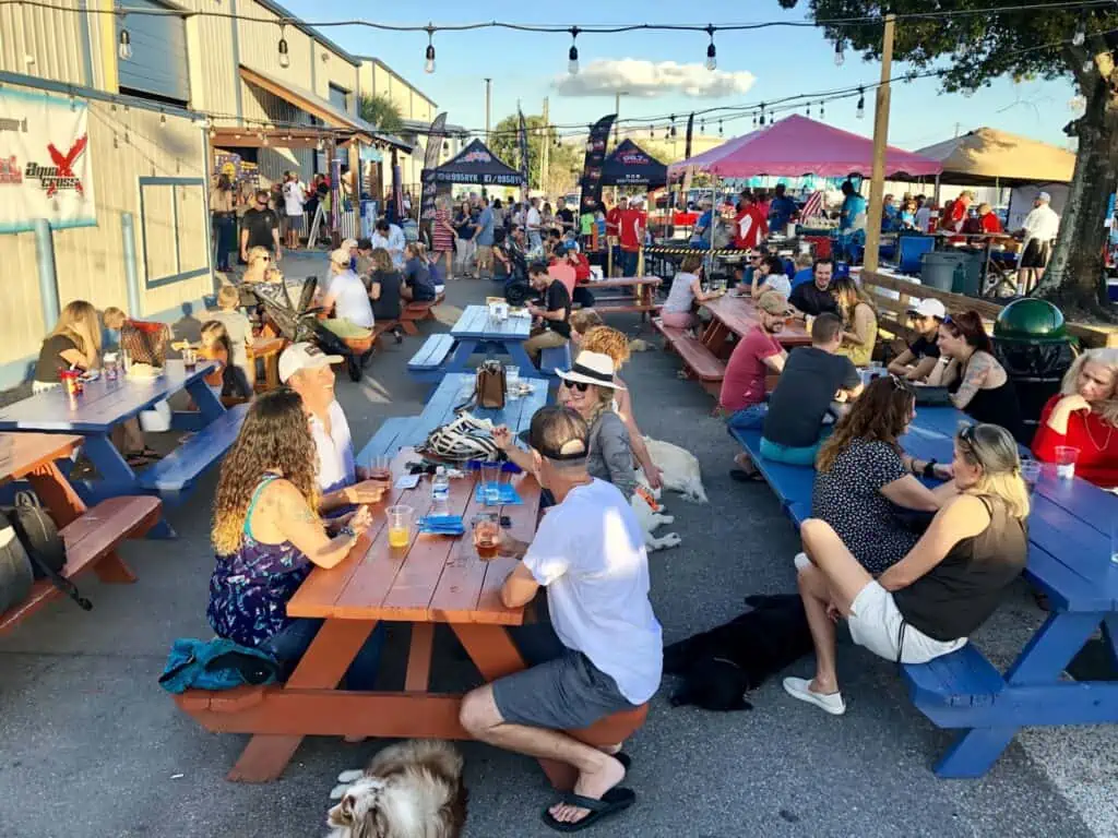 People hanging out at 3 Daughters