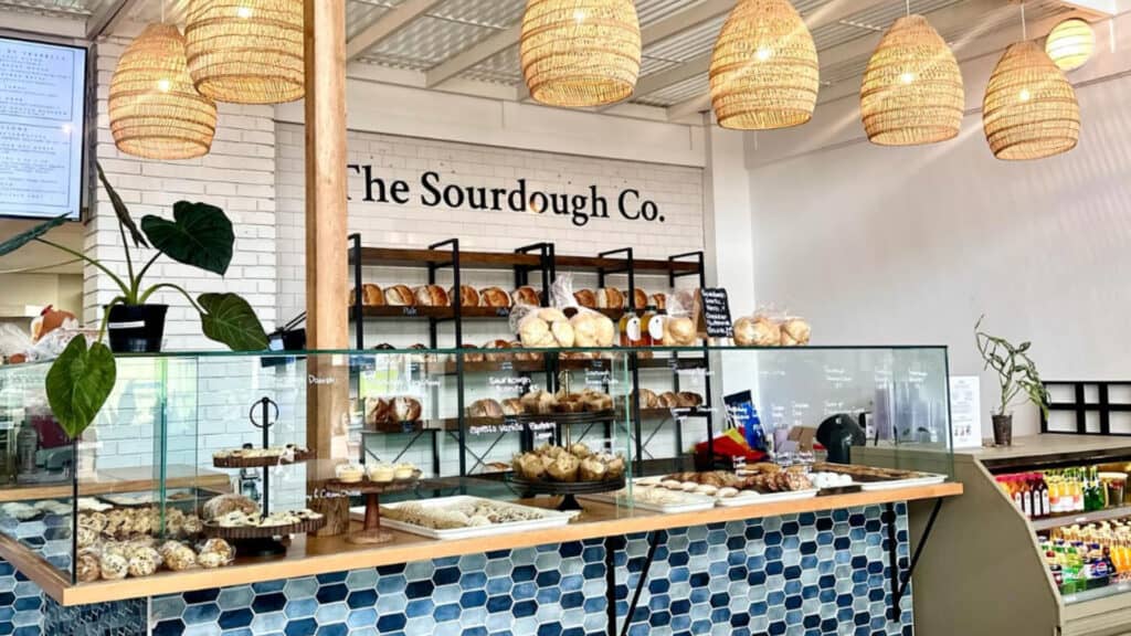 The interior of a bakery