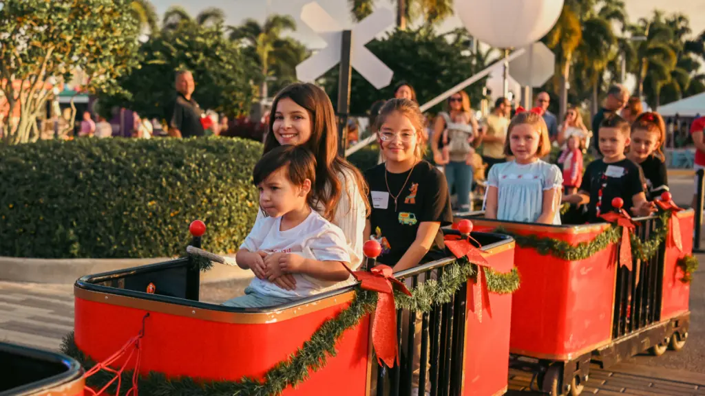 Kids on a train