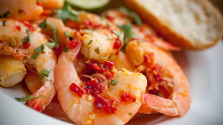 A plate of shrimp