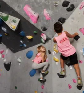 Kids climbing