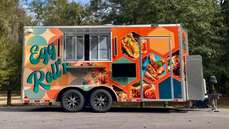 The exterior of a food truck