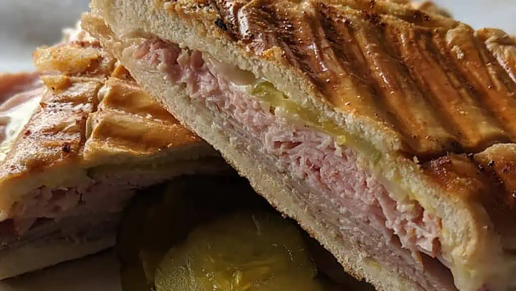 a pressed and grilled Cuban sandwich
