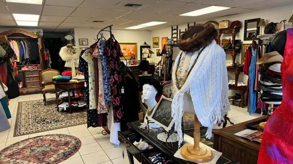 interior of a vintage shop