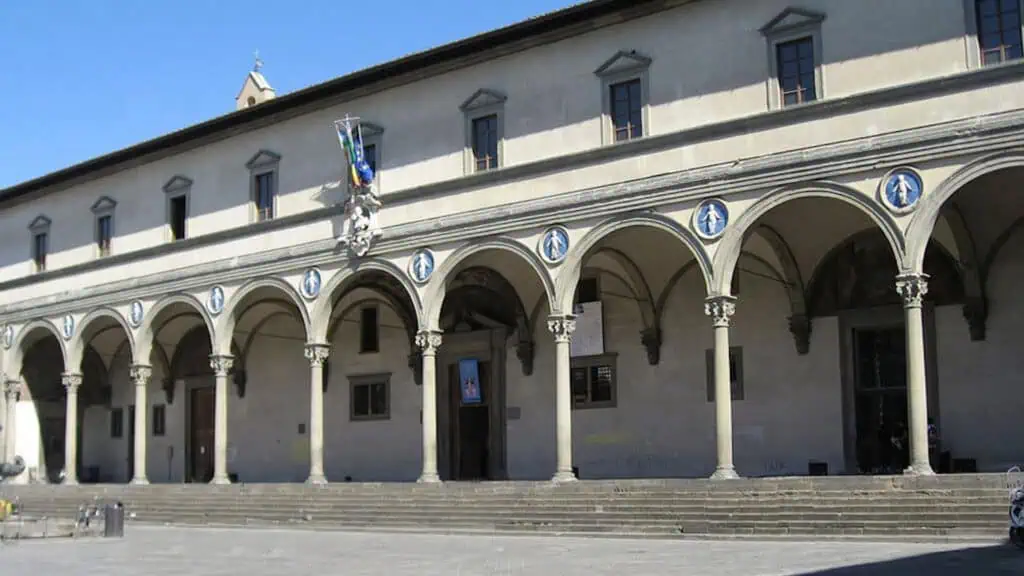 Photo of the Ospedale degli Innocenti in Florence, Italy.