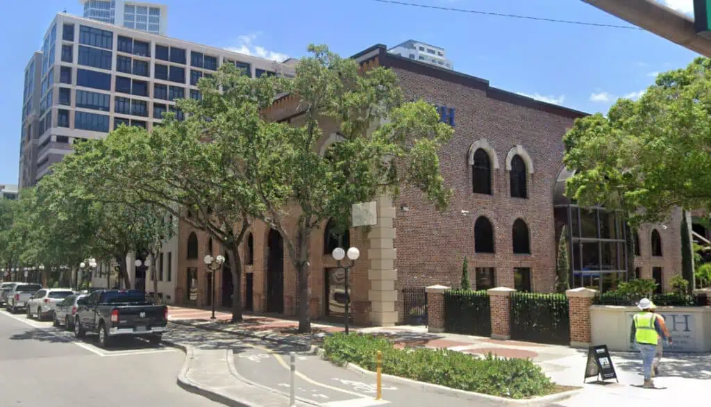 Renovated brick building in St. Petersburg