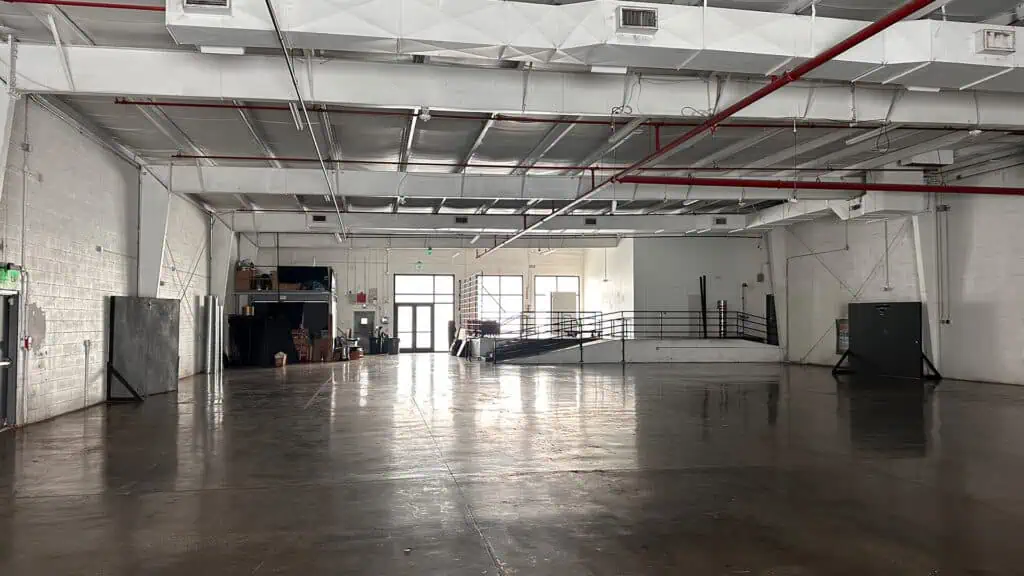 a large open warehouse space