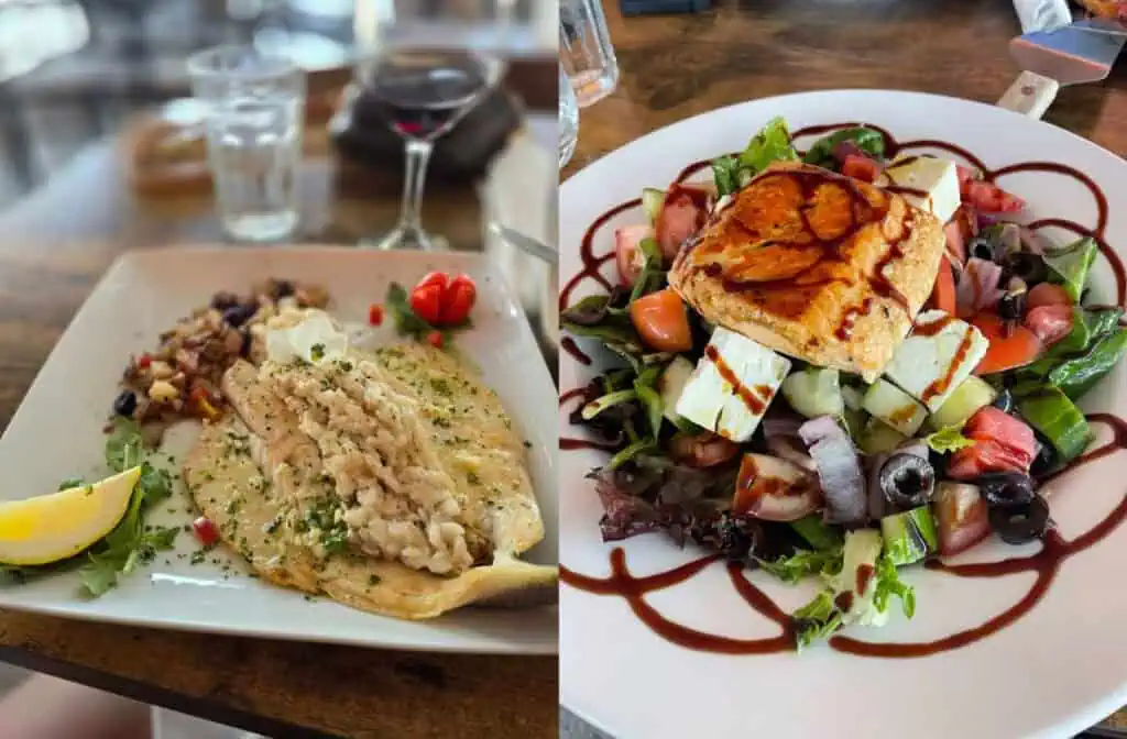 cooked fish on white plates