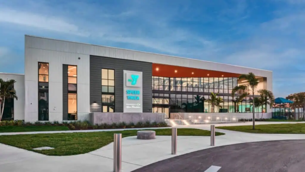 Speer YMCA exterior adjacent to the Mangrove Middle School