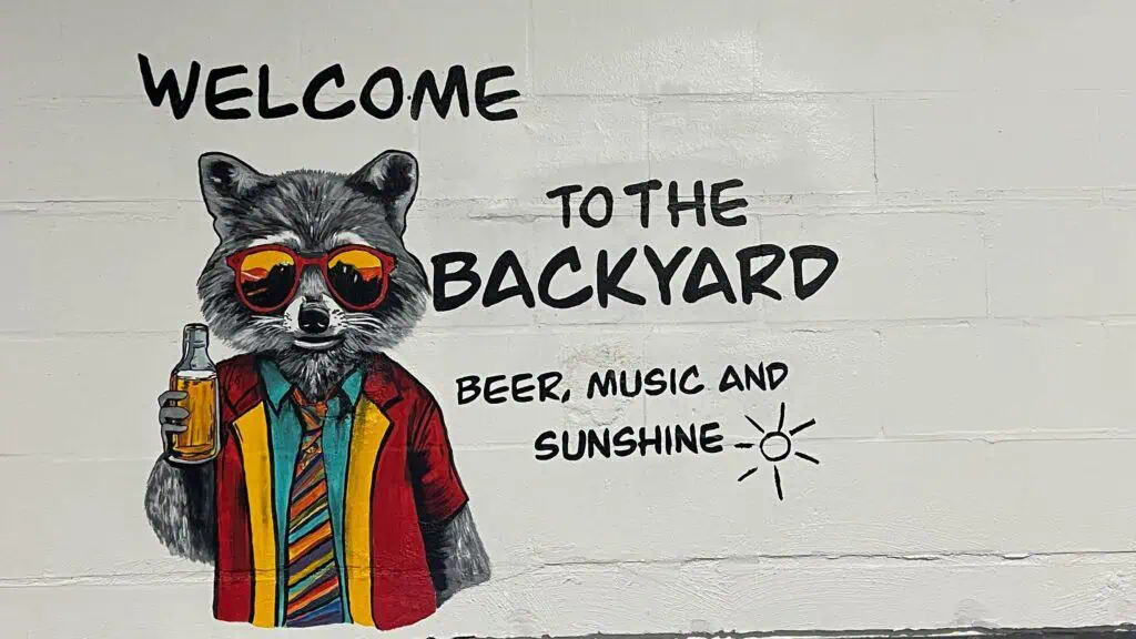 A mural at a brewery