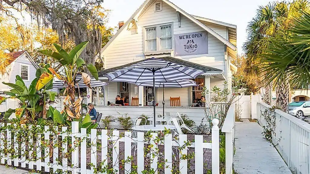 exterior of a coffee shop 