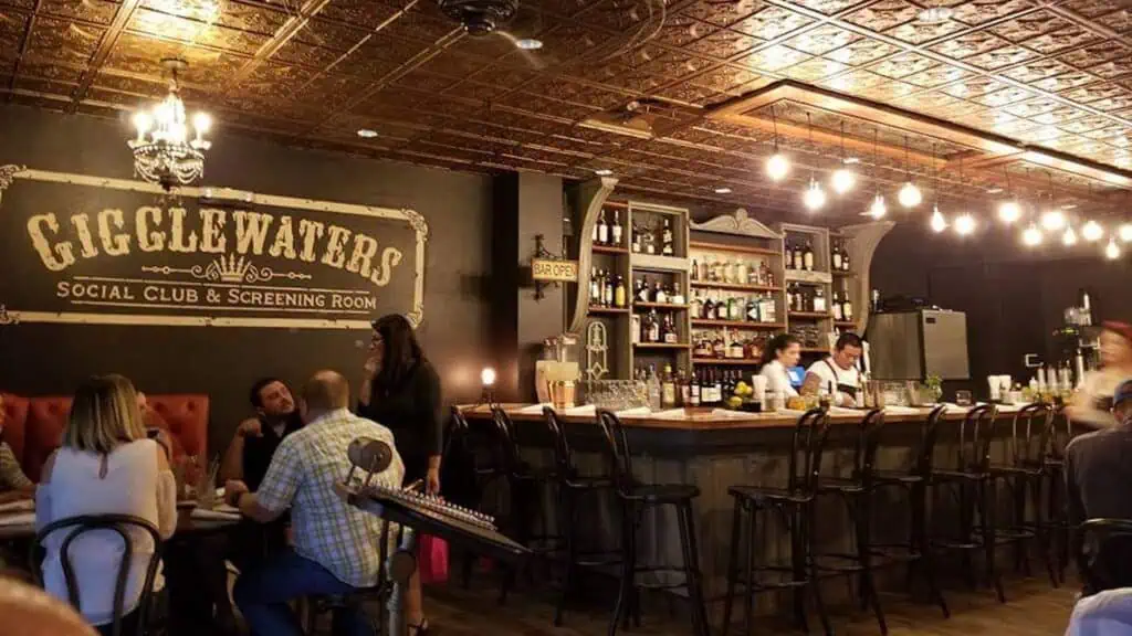 interior of a bar and restaurant