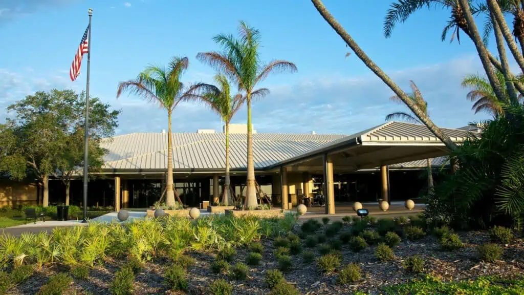 exterior of a convention center