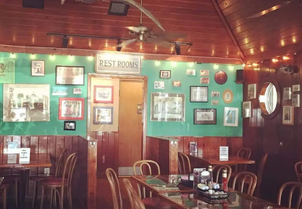 interior of an old breakfast joint