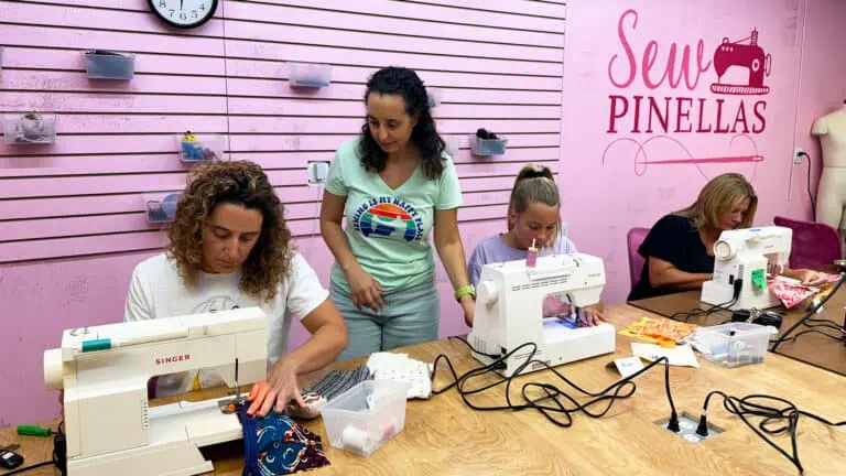 The interior of a sewing shop