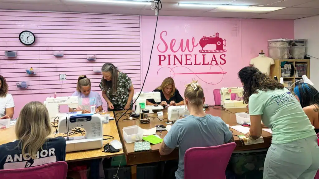 The interior of a sewing shop