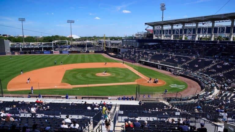 aerial view of a baseball field