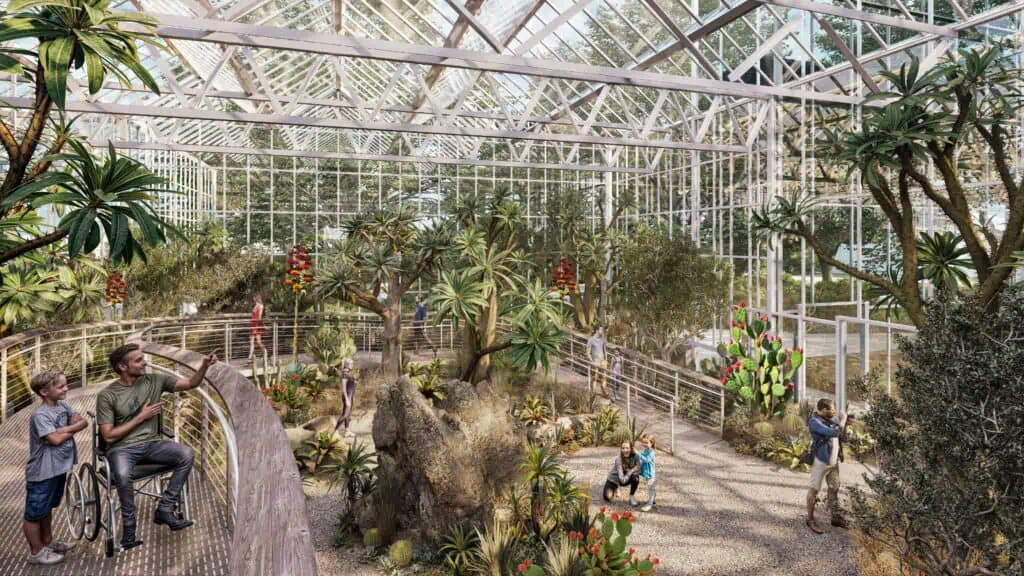 inside a botanical complex