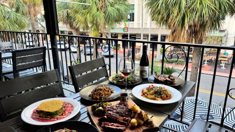 The balcony of a restaurant