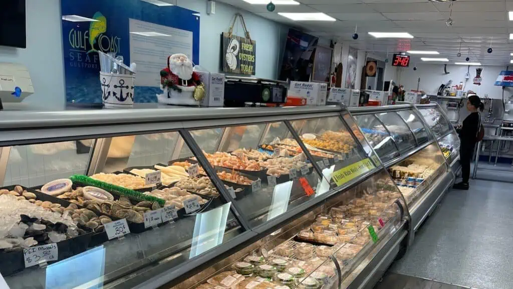 interior of a seafood restaurant