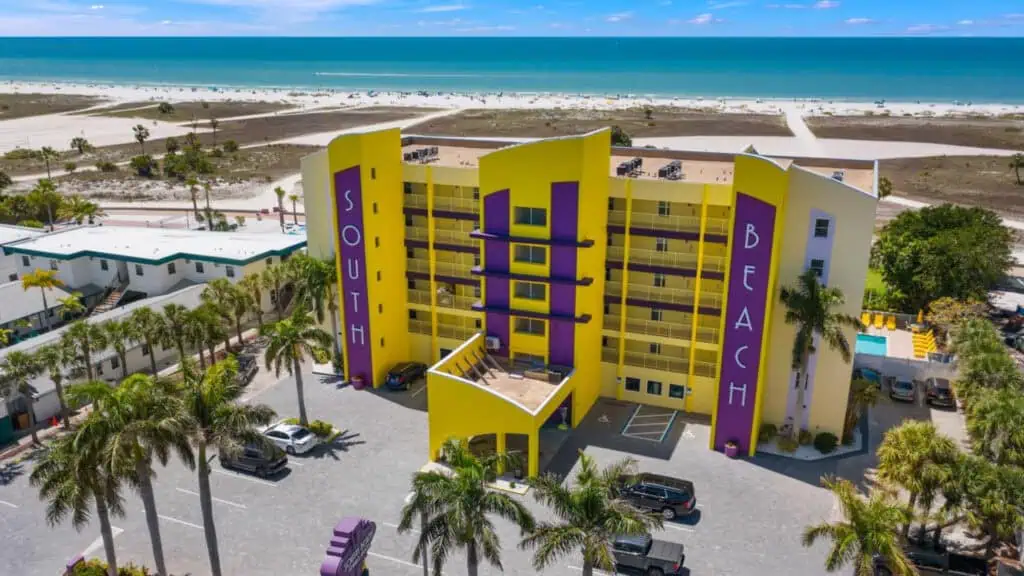 The exterior of a beach resort