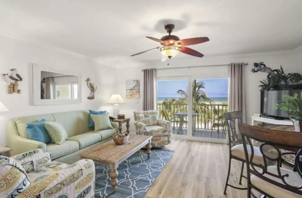 The interior of a beach resort