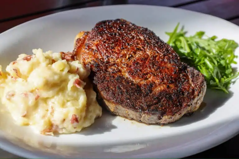 A steak dinner