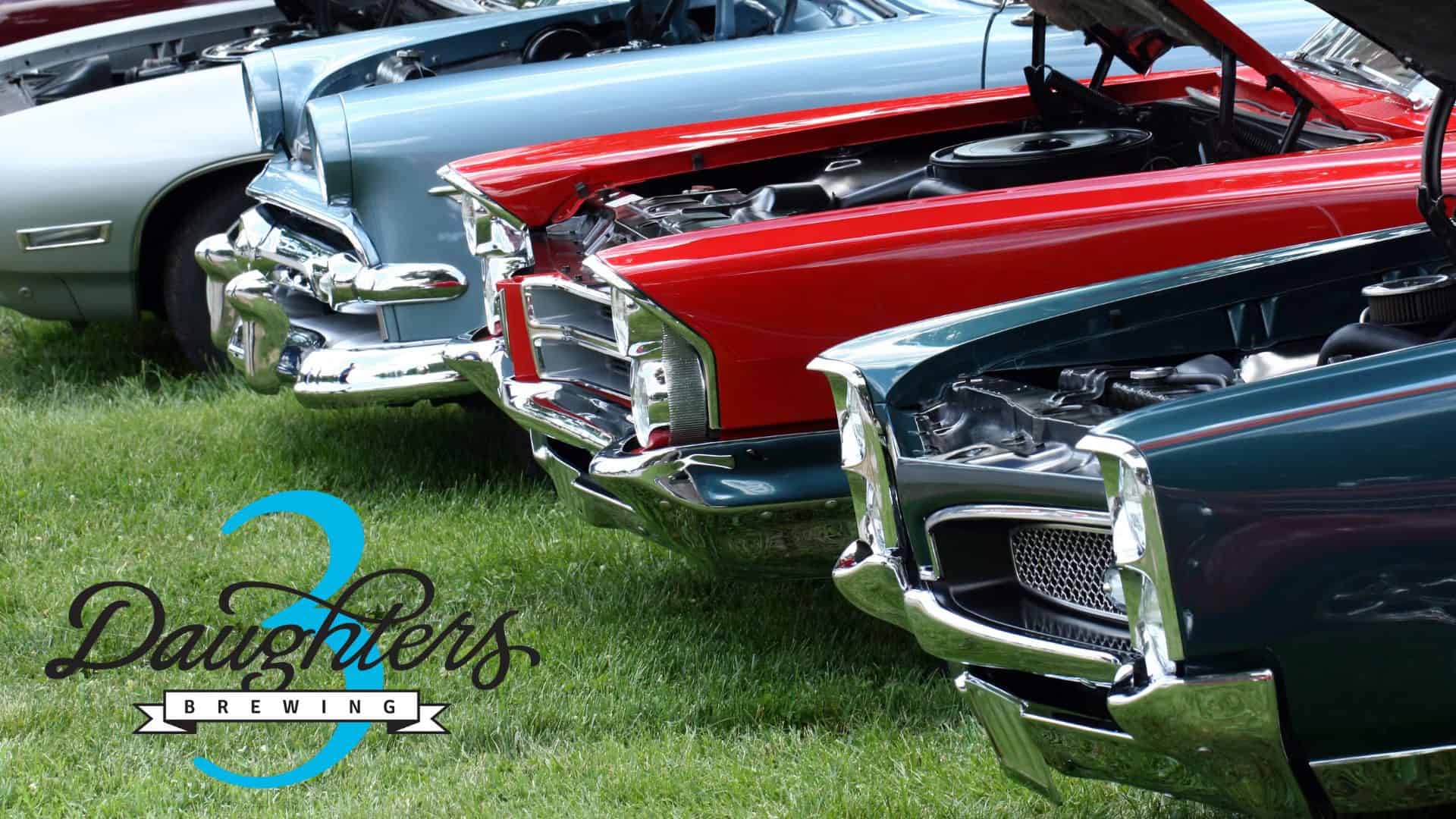 Cars on a lawn