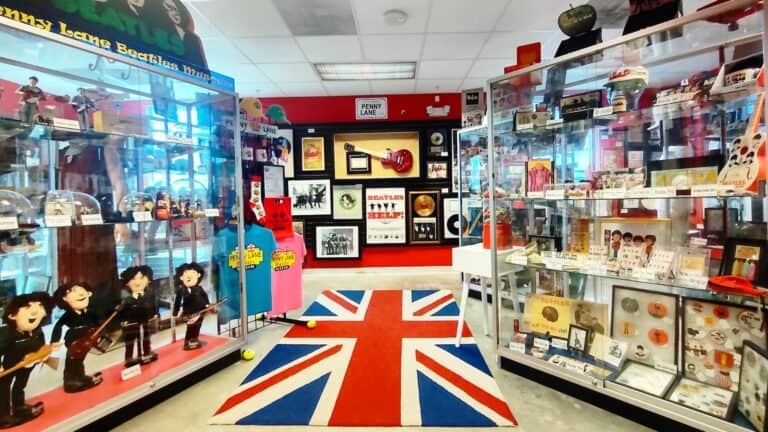 room full of Beatles memorabilia.