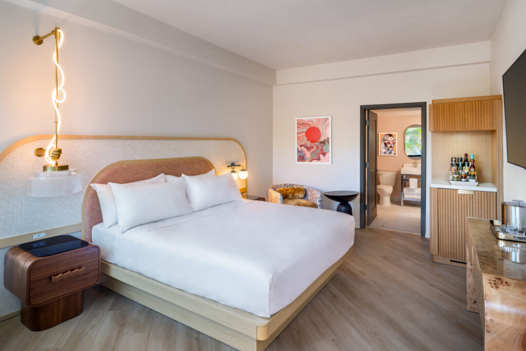 The interior of a hotel