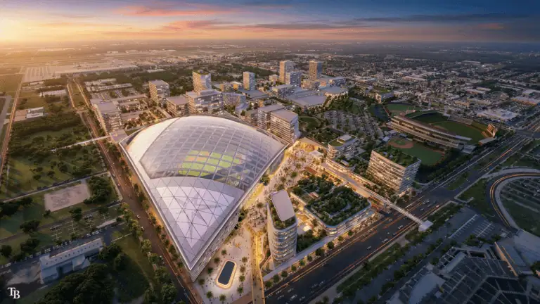 Rendering of a baseball stadium
