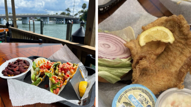 A grouper sandwich and grouper tacos