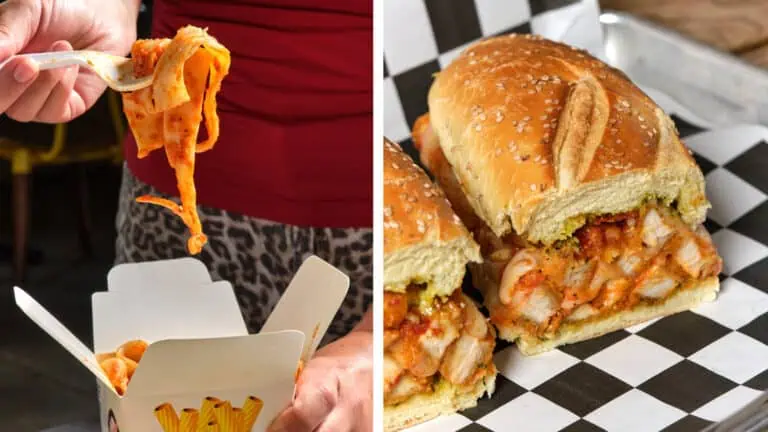 A collage of Italian food