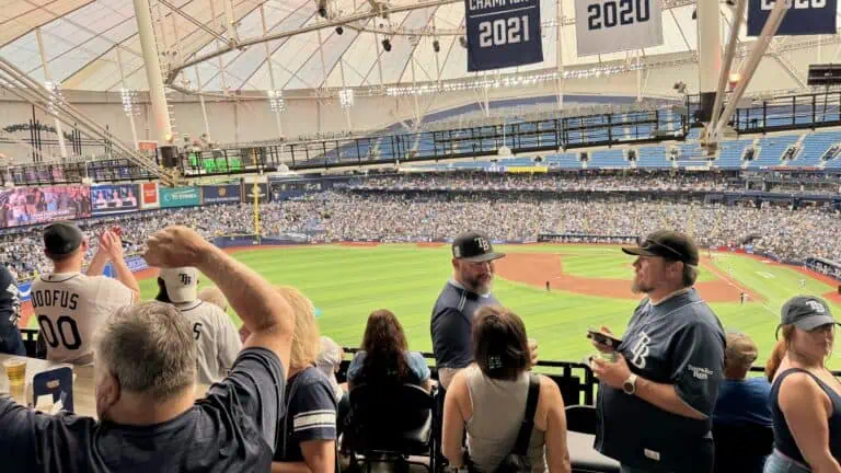 People at a baseball game