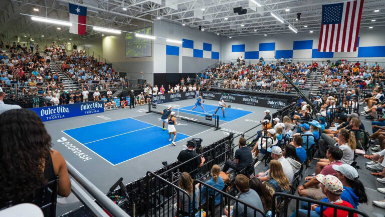 People playing pickleball