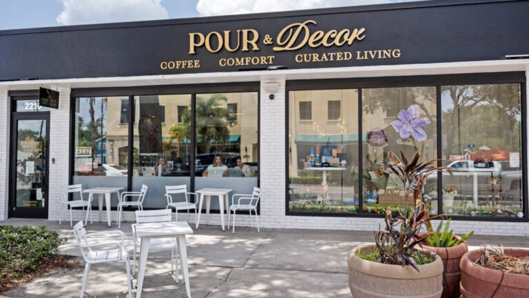 exterior of pour & decor