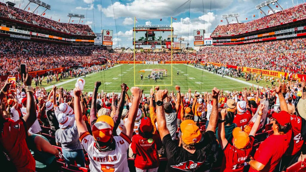 People at a Bucs game
