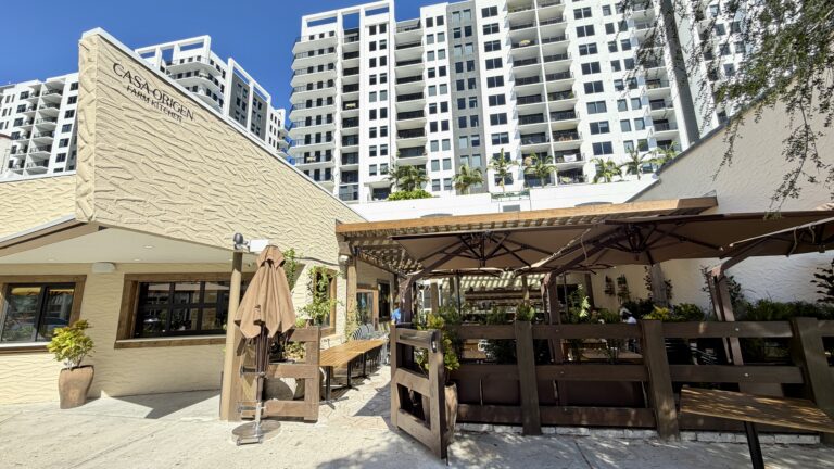 The exterior of Casa Origen, a farm-to-table restaurant in St. Pete