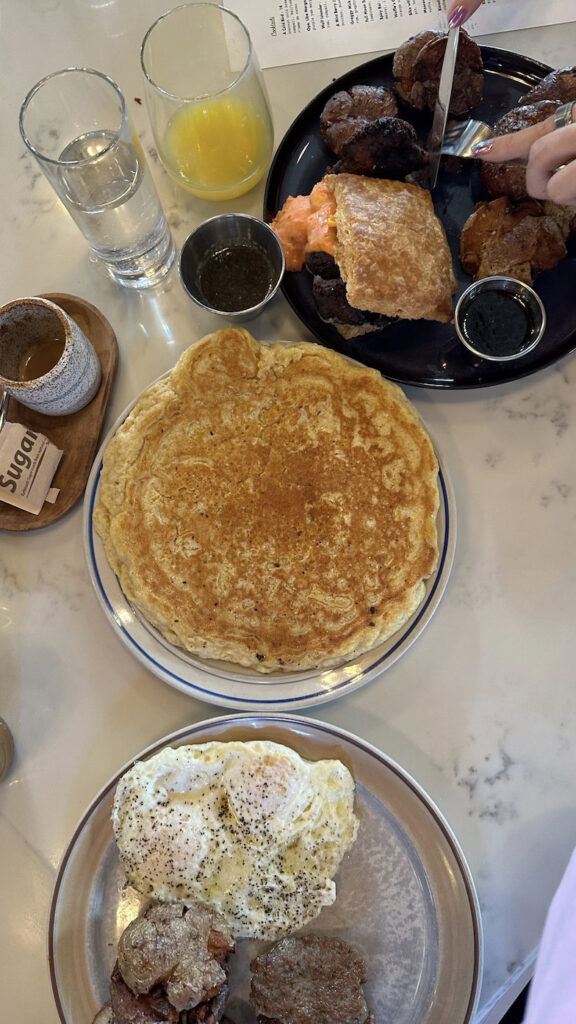 Pancakes at a restaurant