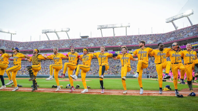 The Savannah Bananas, who are coming to St. Pete for a game